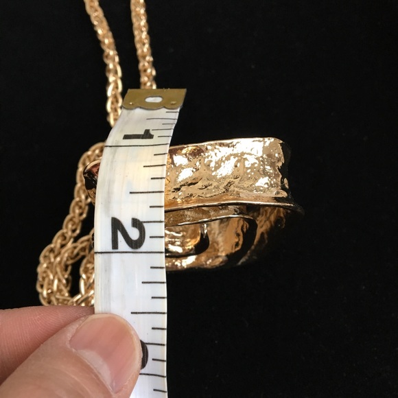 Large statement necklace gold plated - Picture 5 of 6